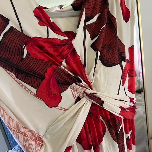 Soma Red and White Floral Midi Dress - Picture 5 of 8